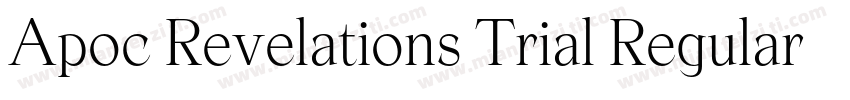 Apoc Revelations Trial Regular字体转换